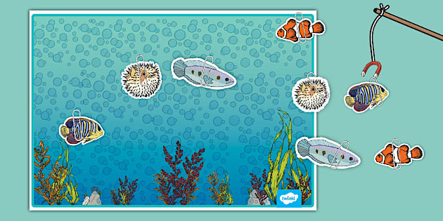 Fishing Activity Cut-Outs (Plain) - Under the sea - Twinkl