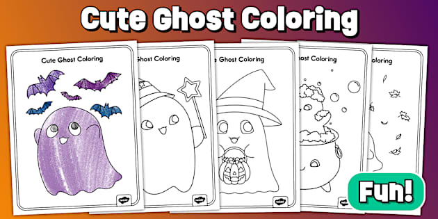 Cute Ghost Coloring Pages