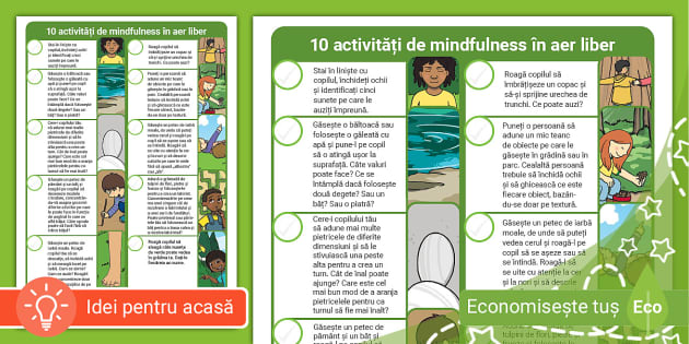 GRATUIT 10 activități de mindfulness în aer liber