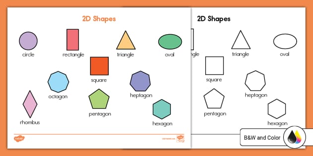 3º ano - Shapes and colors worksheet