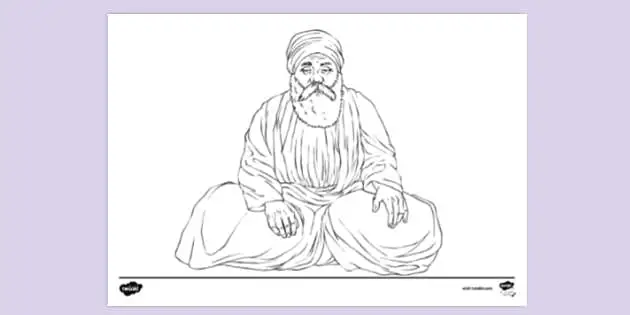 how to draw guru nanak jayanti poster - YouTube