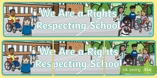 We Are A Rights Respecting School Display Banner - Twinkl