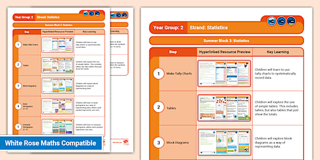 👉 Year 2 Statistics DiM Maths Overview (teacher made)