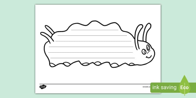 Caterpillar Writing Template (teacher made) - Twinkl