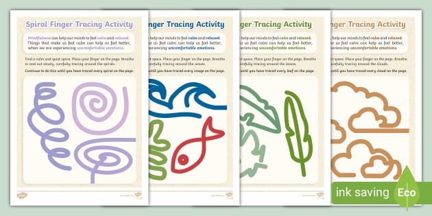 Mindfulness Finger Tracing EYFS Activity Pack - Twinkl