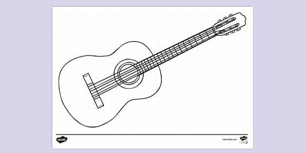 acoustic guitar drawing template