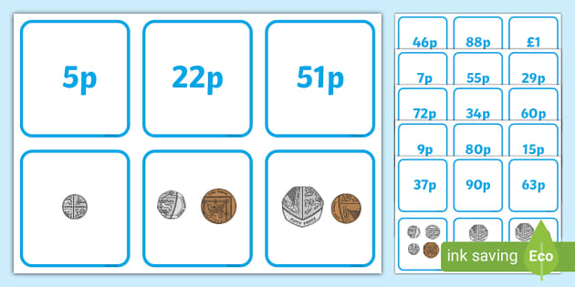 👉 KS1 British Money Matching Cards to £1 (teacher made)