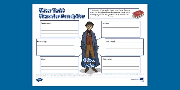 * NEW * Oliver Twist Character Description Mind Map - Twinkl