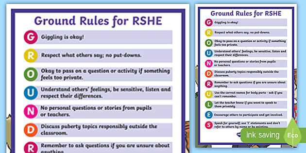 RSHE Resources How to Establish Ground Rules with Learners