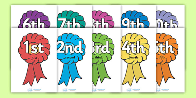 Ordinal Number Posters (Rosettes) - Display posters, counting