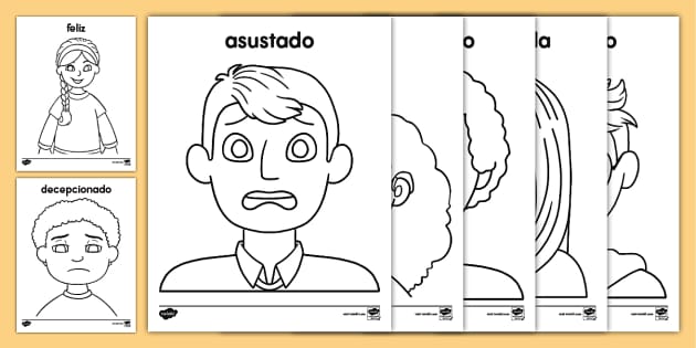 Hojas para colorear: Las emociones (teacher made) - Twinkl hojas-para-colorear-las-emociones-teacher-made-twinkl