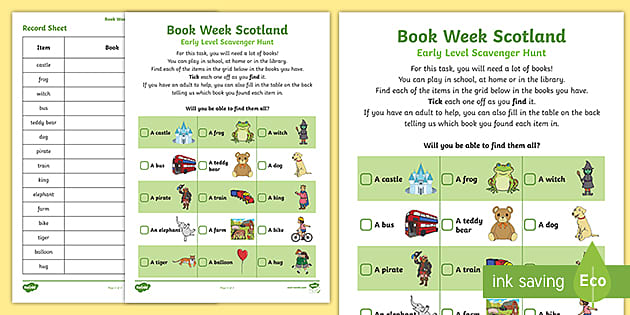 book week scotland homework