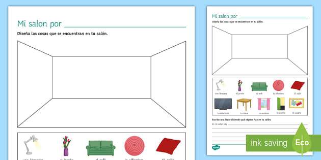 Things In The Living Room Worksheet Pdf
