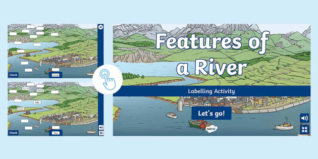 Features of a River Interactive Labelling Activity - Twinkl