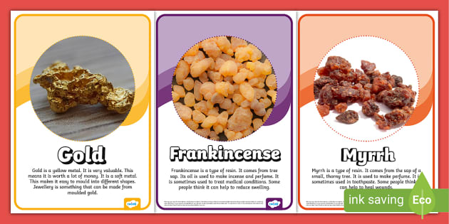 Gold, Frankincense and Myrrh Information Posters - KS1 - RE
