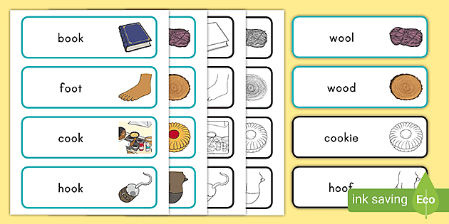 maniac Diversity easy to handle Short -oo Digraph Word Cards (Teacher-Made)
