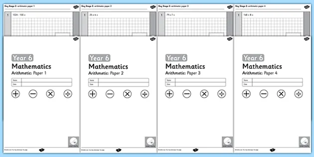year 6 arithmetic worksheets sats paper practice pack
