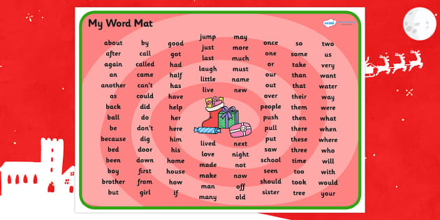 Christmas Themed Ks1 Word Mat Teacher Made Twinkl