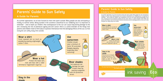 Parent Guide To Sun Safety 