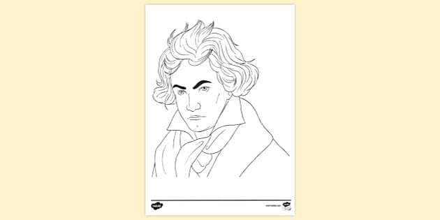 Free Ludwig Van Beethoven Colouring Sheet Colouring Sheets