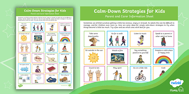 Calm Down Strategies For Kids