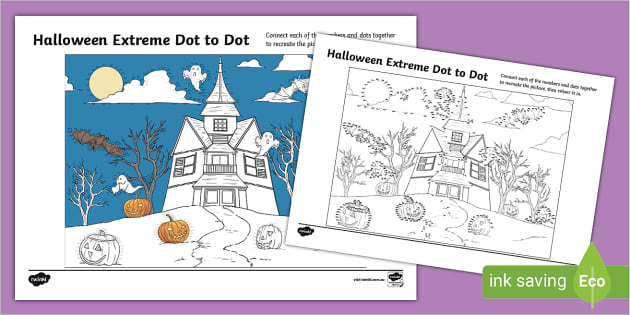 Halloween Dot To Dot Twinkl Halloween Resources