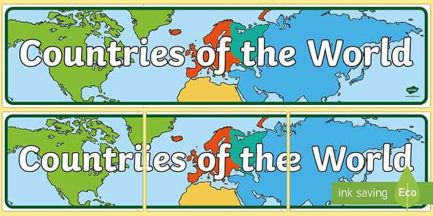 👉 Countries Of The World Display Banner (teacher Made)