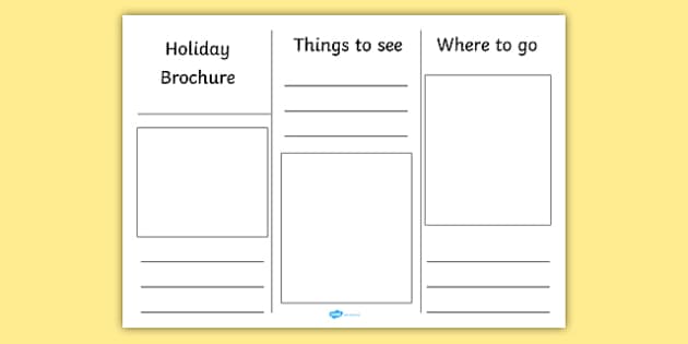 printable travel brochure template for kids