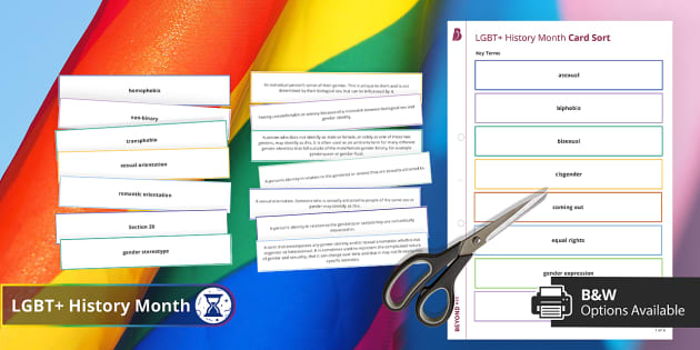 LGBT History Month Card Sort Secondary RSE Beyond 