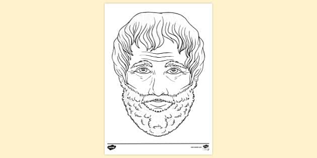 Cartoon Outline of Greek Philosopher, Aristotle, Presenting #57499 by Ron  Leishman