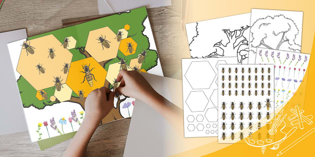 World Bee Day Beehive Collage Activity Pack - Twinkl