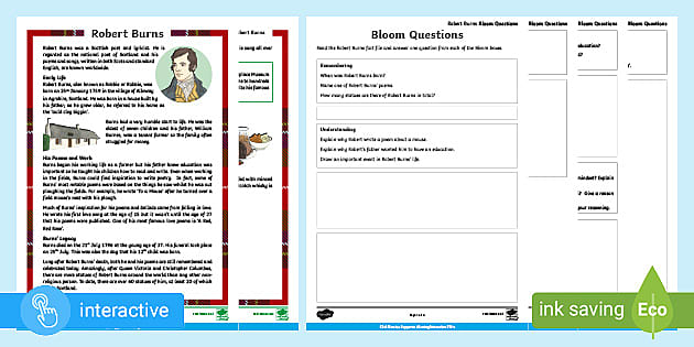 robert-burns-bloom-questions-reading-worksheet-worksheet