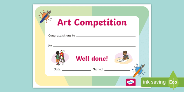 Certificate template for art award with kid - Stock Illustration [61965607]  - PIXTA