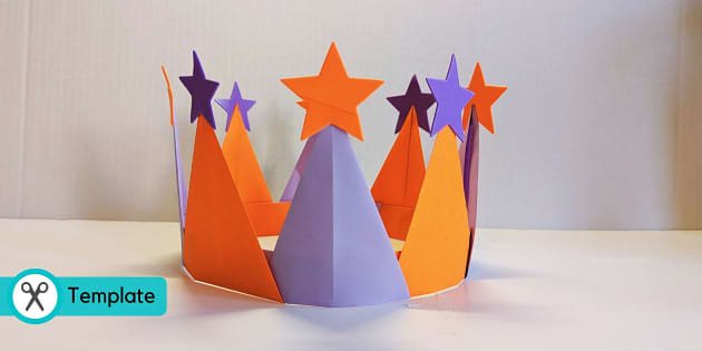 How to make paper crown, paper craft for kids