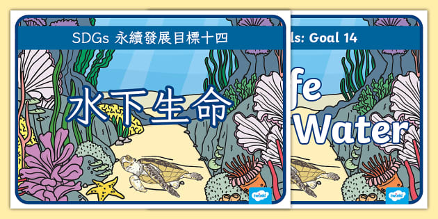 SDGs Display Poster：Life Below Water ｜中英雙語