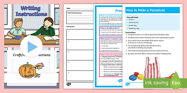 English Third/Fourth Class Procedural Writing Pack - Twinkl