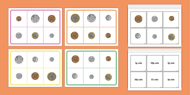 Board Game and Money Cards Coin Recognition Matching Cards