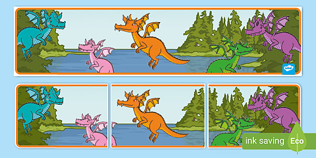 Five Little Dragons Small World Background (teacher made)