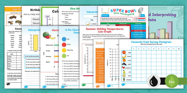 Grade 4 Represent and Interpret Data in Various Graphs Pack