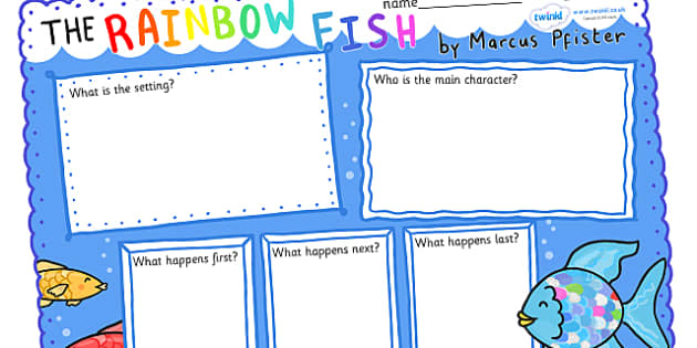 FREE! - Book Review Writing Frames to Support Teaching on The Rainbow Fish