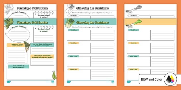 Planning a Grid Garden Doodle Organizer (teacher made)