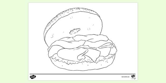 FREE Bagel Colouring Sheet teacher - T Tp 2671451 Bagel Colouring Sheet Ver 1 