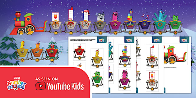 Numberblocks:Twelve Days of Christmas Number Sequencing Activity