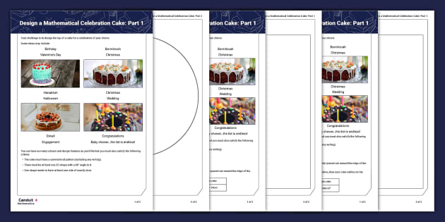 Design a Mathematical Celebration Cake: Part 1 - Twinkl