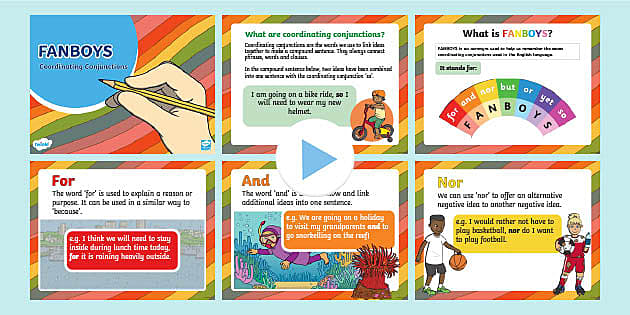 Coordinating Conjunctions/FANBOYS/Conjunctions Made Easy/Basic