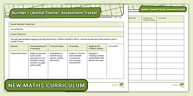 Number 1 (animal) Assessment Tracker (teacher Made) - Twinkl