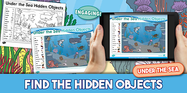  Under the Sea Hidden Objects Activity (Teacher-Made)