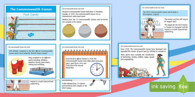 The Commonwealth Games Team Northern Ireland Fact Cards