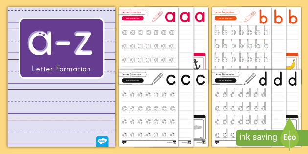 FREE A-Z Lowercase Letter Formation Practice Booklet