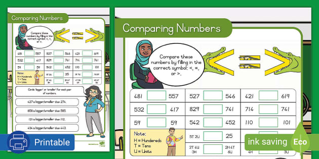 my homework lesson 3 compare numbers